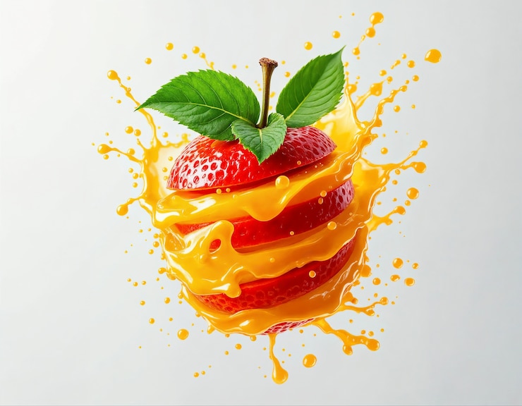 Free Photo fruit splash illustration with juice