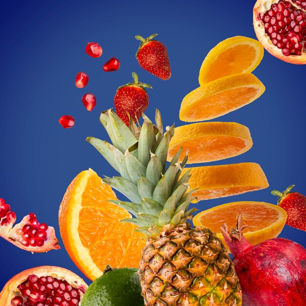 Fruit texture concept composition