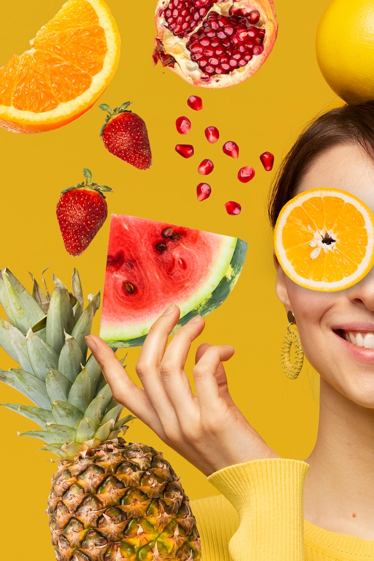 Free Photo fruit texture concept composition