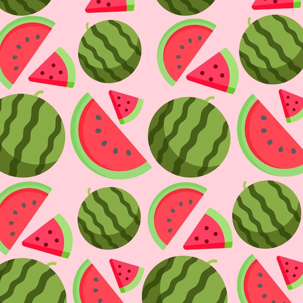 Free photo fruity collage with watermelon slices