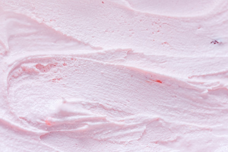 Free Photo fruity ice cream background in container