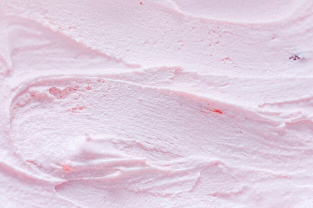 Fruity ice cream background in container