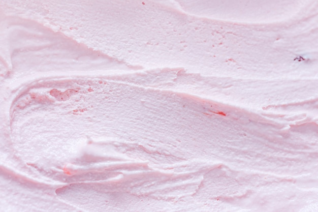 Fruity ice cream background in container