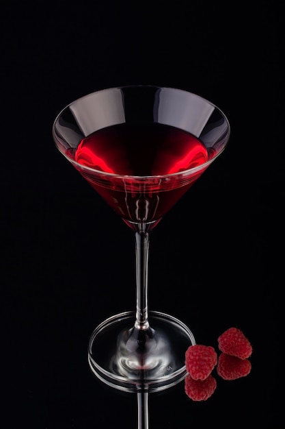 Fruity liqueur with black background