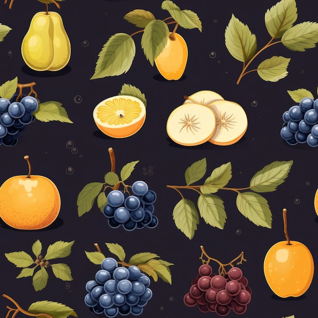 Free photo fruity seamless pattern