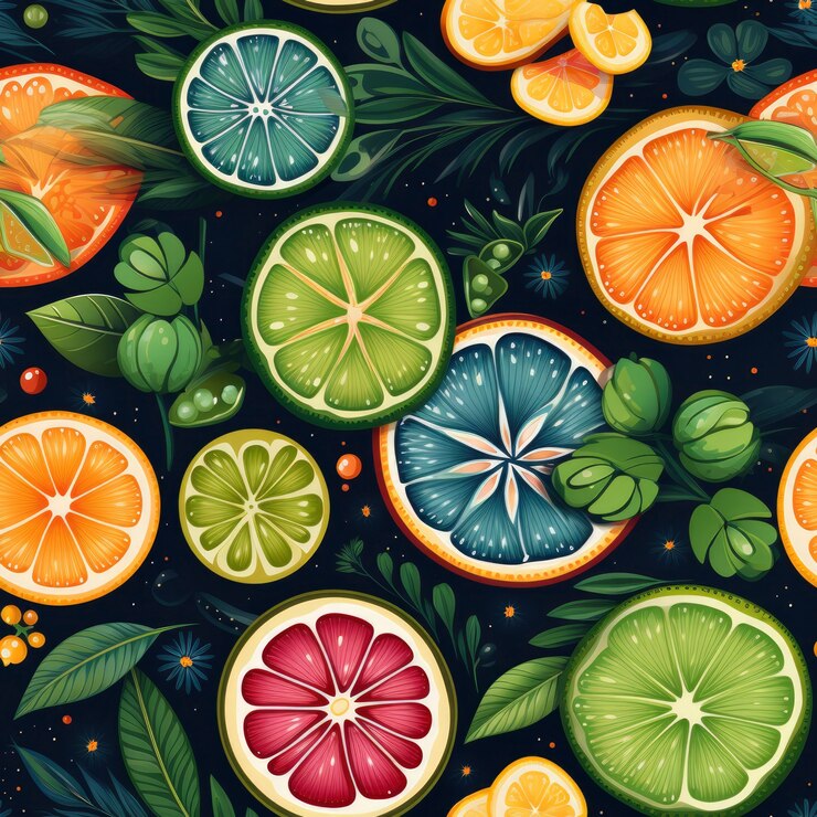 Free Photo fruity seamless pattern