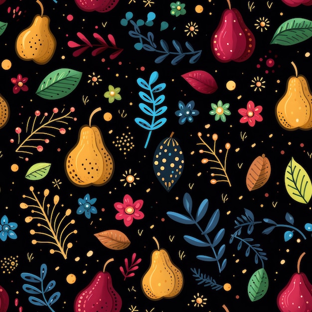 Free photo fruity seamless pattern