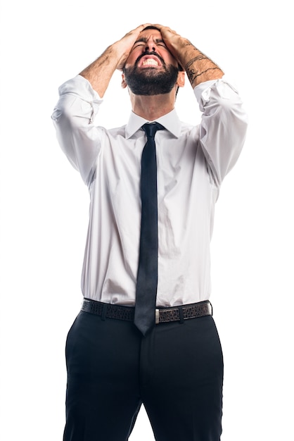 Free photo frustrated businessman