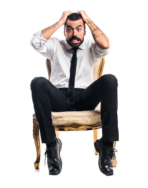 Free photo frustrated businessman