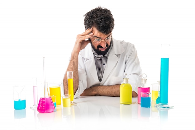 Frustrated Scientist man