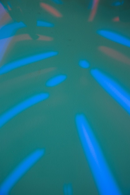 Полный кадр абстрактного синего узора на листе монстера
