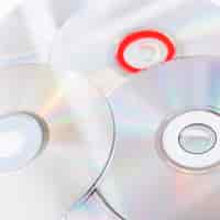 Free photo full frame of compact discs