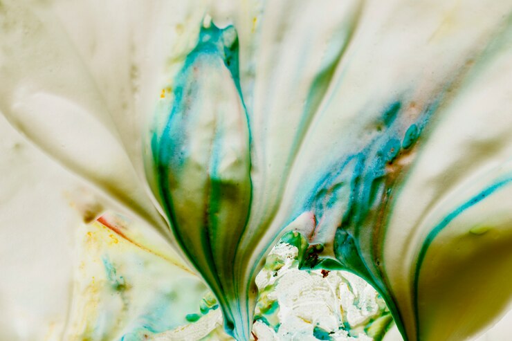 Free Photo full frame of paint mixed with creamy foam