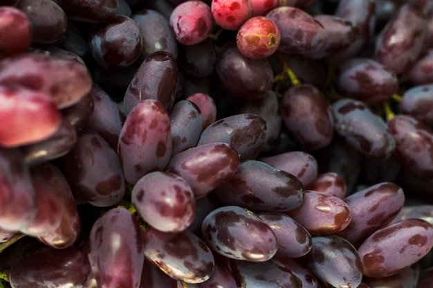 Full frame of red grapes