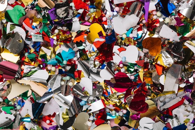 Full frame shot of colorful confetti