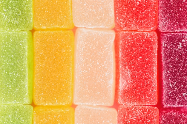 Full frame shot of colorful jelly candies