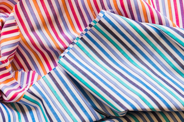 Full frame shot of colorful stripes pattern fabric