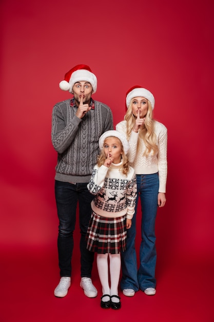 Full length portrait of a beautiful smiling family