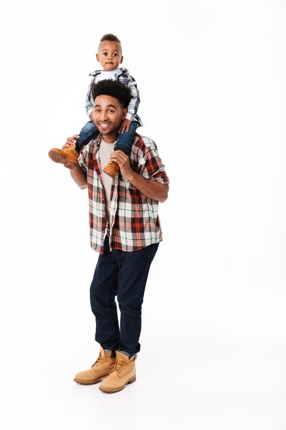 Full length portrait of a happy young african man