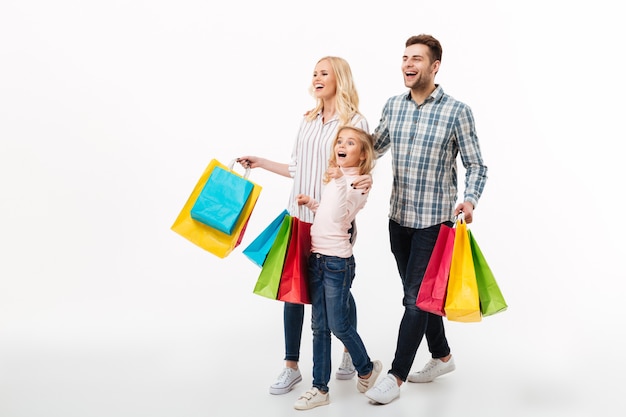 Full length portrait of a young family