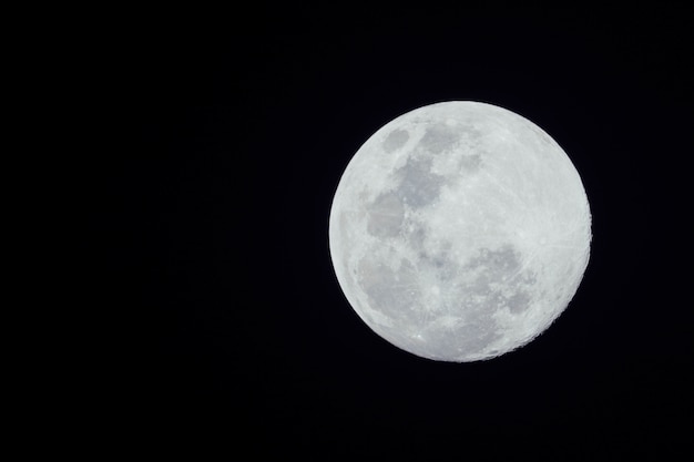 full moon on dark background 