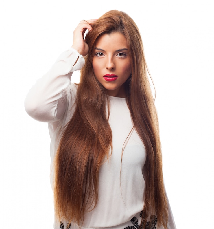 Free Photo full shirt studio glamour looking