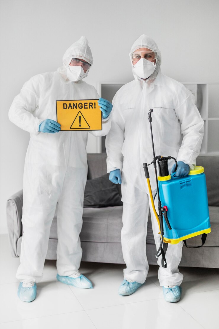 Free Photo full shot people wearing protective equipment