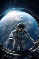 Free photo full shot photorealistic astronaut