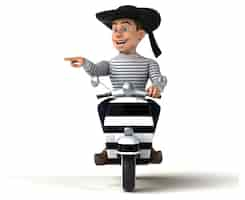 Free photo fun 3d cartoon breton character