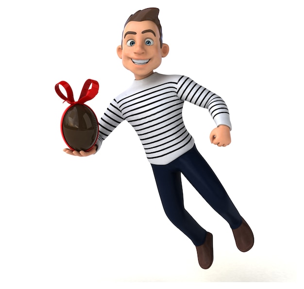 Fun 3D cartoon casual character