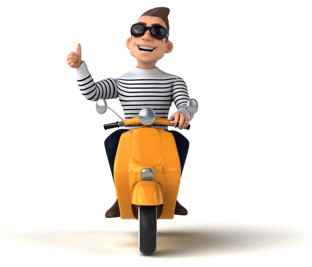 Fun 3D cartoon casual character