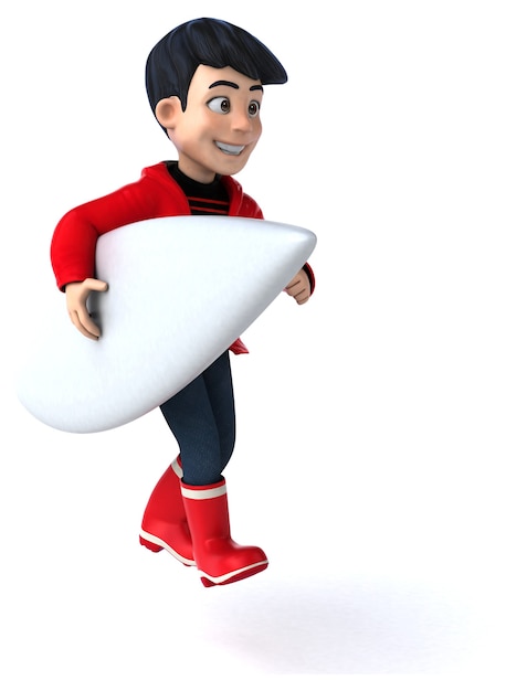 Free photo fun 3d cartoon teenage boy