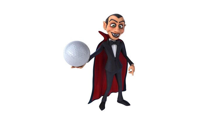 Free Photo fun 3d cartoon vampire illustration