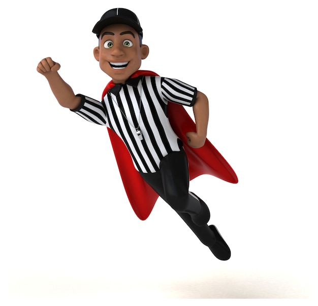 Free photo fun 3d illustration of an american referee