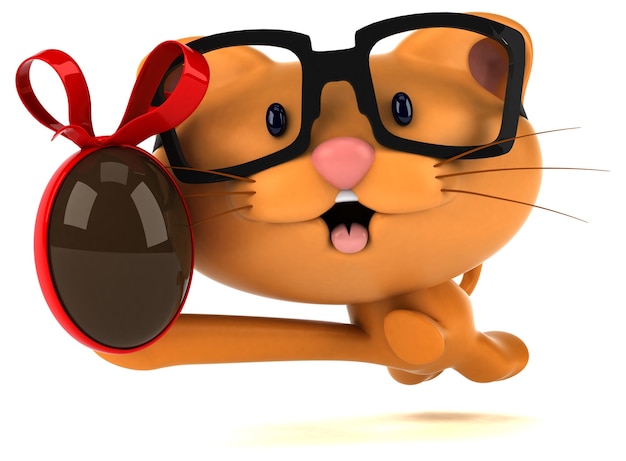 Fun cat 3D Illustration