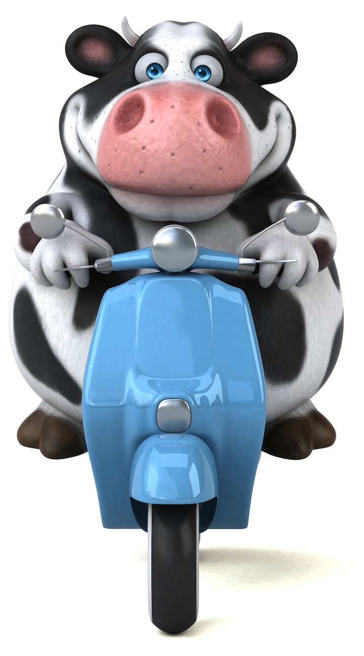 Free Photo fun cow 3d illustration