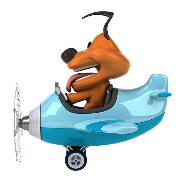 Fun dog 3D Illustration