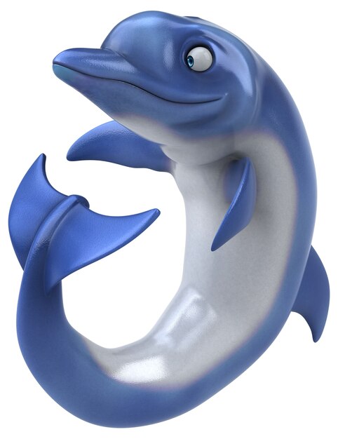 Fun Dolphin 3D Illustration