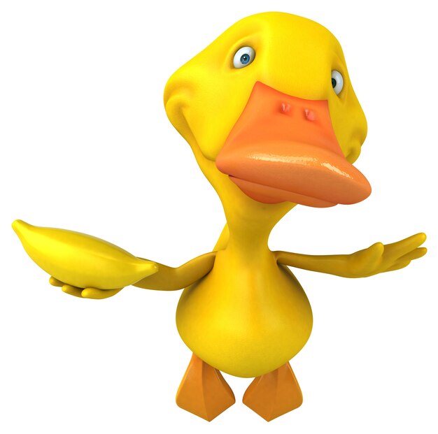 Fun duck 3D Illustration