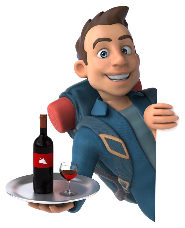 Free Photo fun illustration of a 3d cartoon backpacker