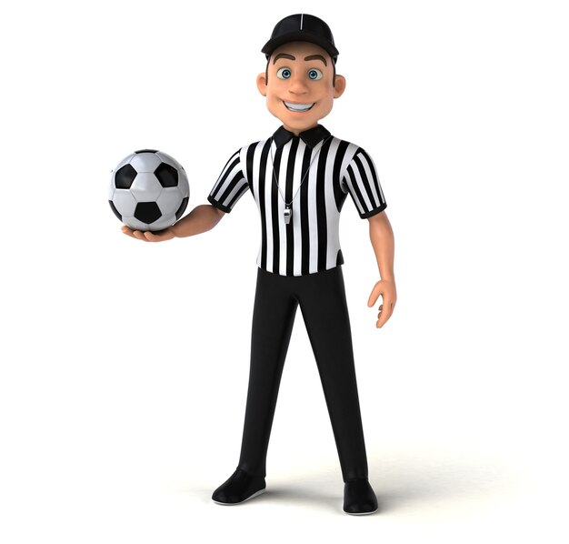楽しいサッカー選手のイラスト プレミアム写真