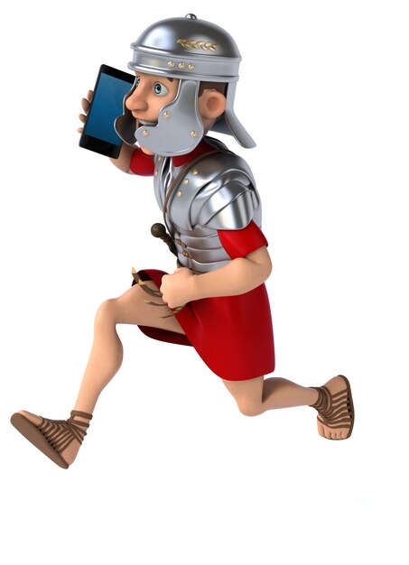 Римский солдат весело - 3D иллюстрации