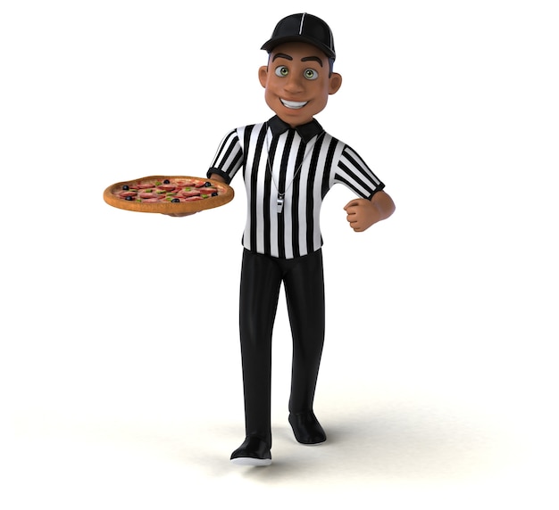 Free photo funny 3d illustration of an american referee