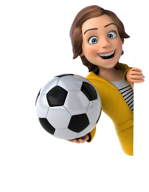 Free photo funny 3d illustration of a cartoon teenage girl