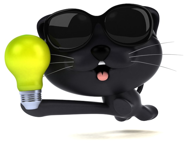 Funny cat 3D illustration