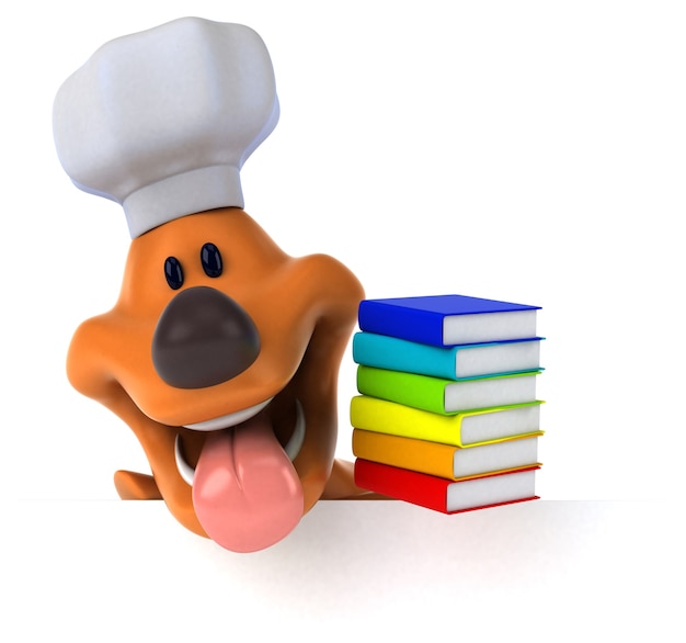 Funny dog 3D illustration