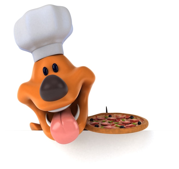 Funny dog 3D illustration