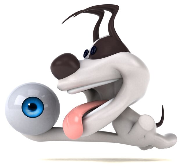 Funny dog 3D illustration