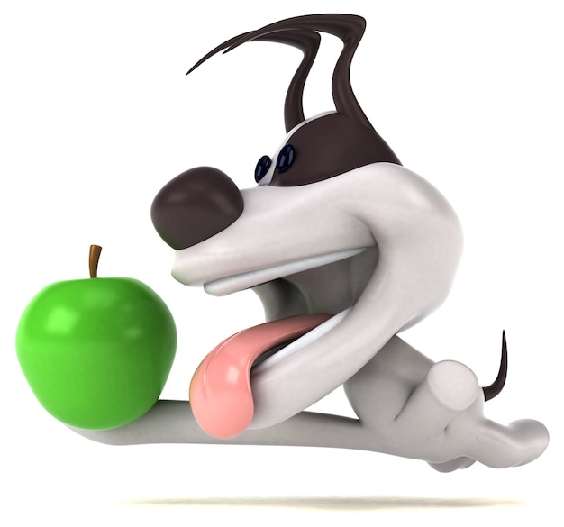 Funny dog 3D illustration