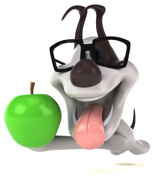 Funny dog 3D illustration